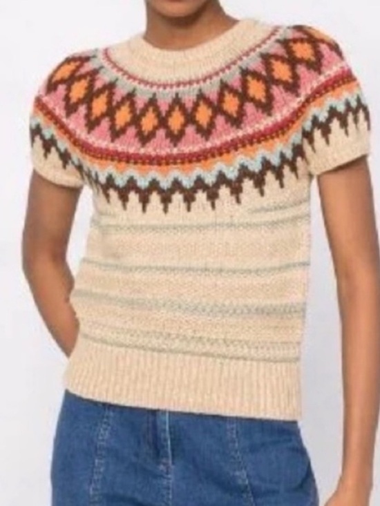 Polo Ralph Lauren Sweaters - Polo Ralph Lauren Large Sweater Jacquard short sleeve cotton blend Crewneck NWTl